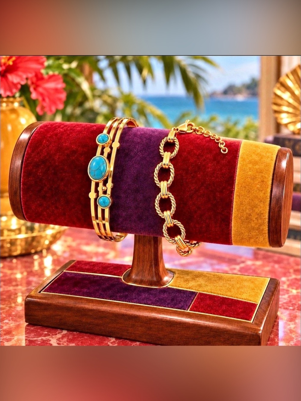 🌺Venezia & Caribbean Turquoise Bracelet Set-Free Emma Earring🌺